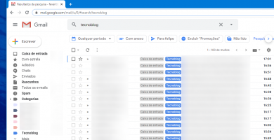 Gmail menú de configuración