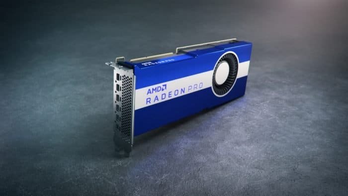 Tarjetas gráficas AMD Radeon Pro y VII.