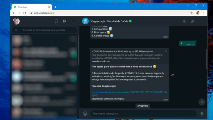 WhatsApp Web, con la misma oscuridad