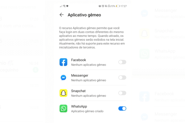 Dos De WhatsApp Messenger - Aplicaciones Gêmep Android