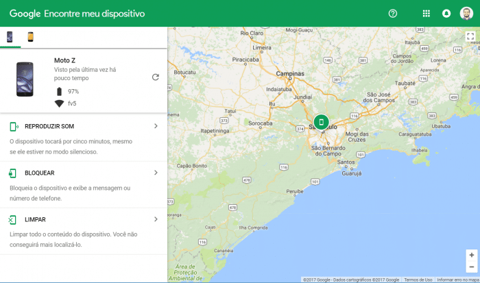 Google se encuentra mi teléfono celular/dispositivo de