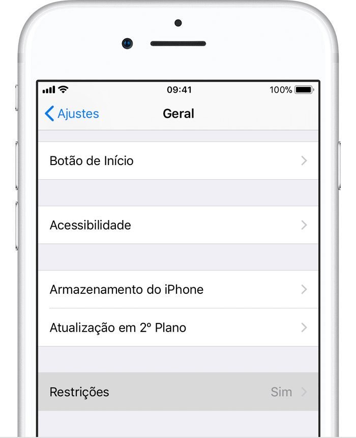 El control de los Padres en el iPhone