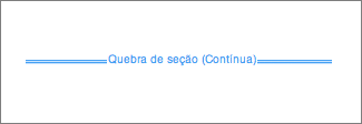 La rotura de la sección de Microsoft Word