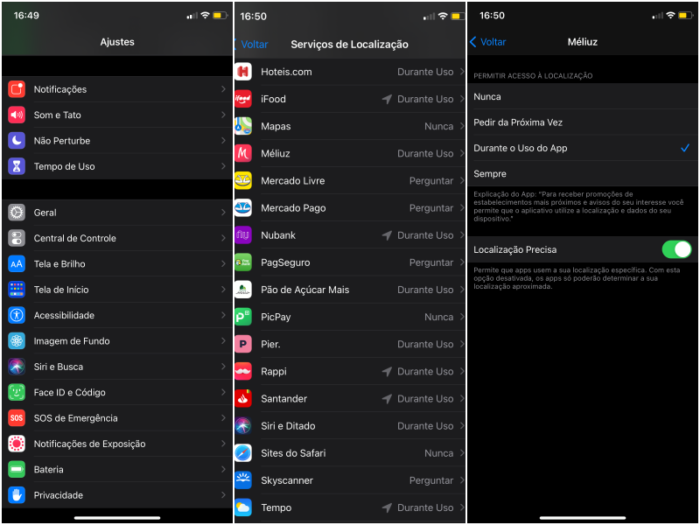 Cómo habilitar y deshabilitar la ubicación en iOS (Imagen: Reproducción / iOS)