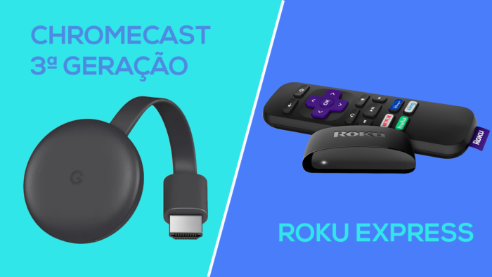 Chromecast vs.  Roku Express (Imagen: Tecnoblog)